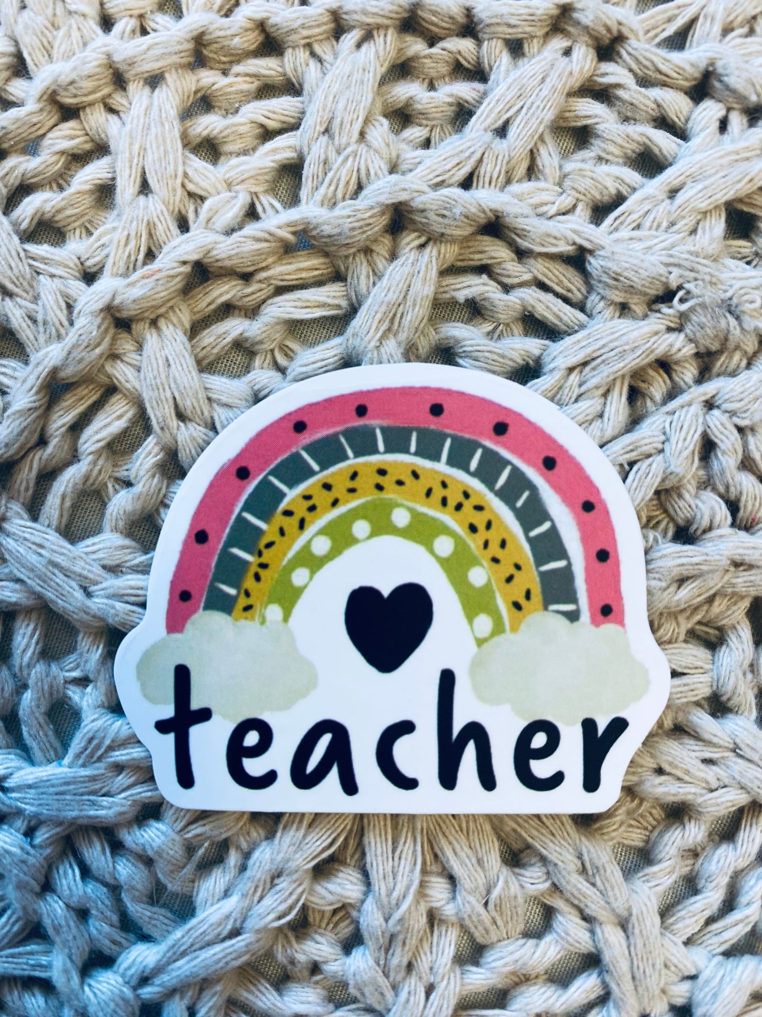 “Teacher” themed stickers