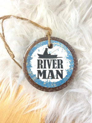 "River Man" (caramel bourbon) car freshie