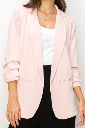 "Warmer Days" pink blazer