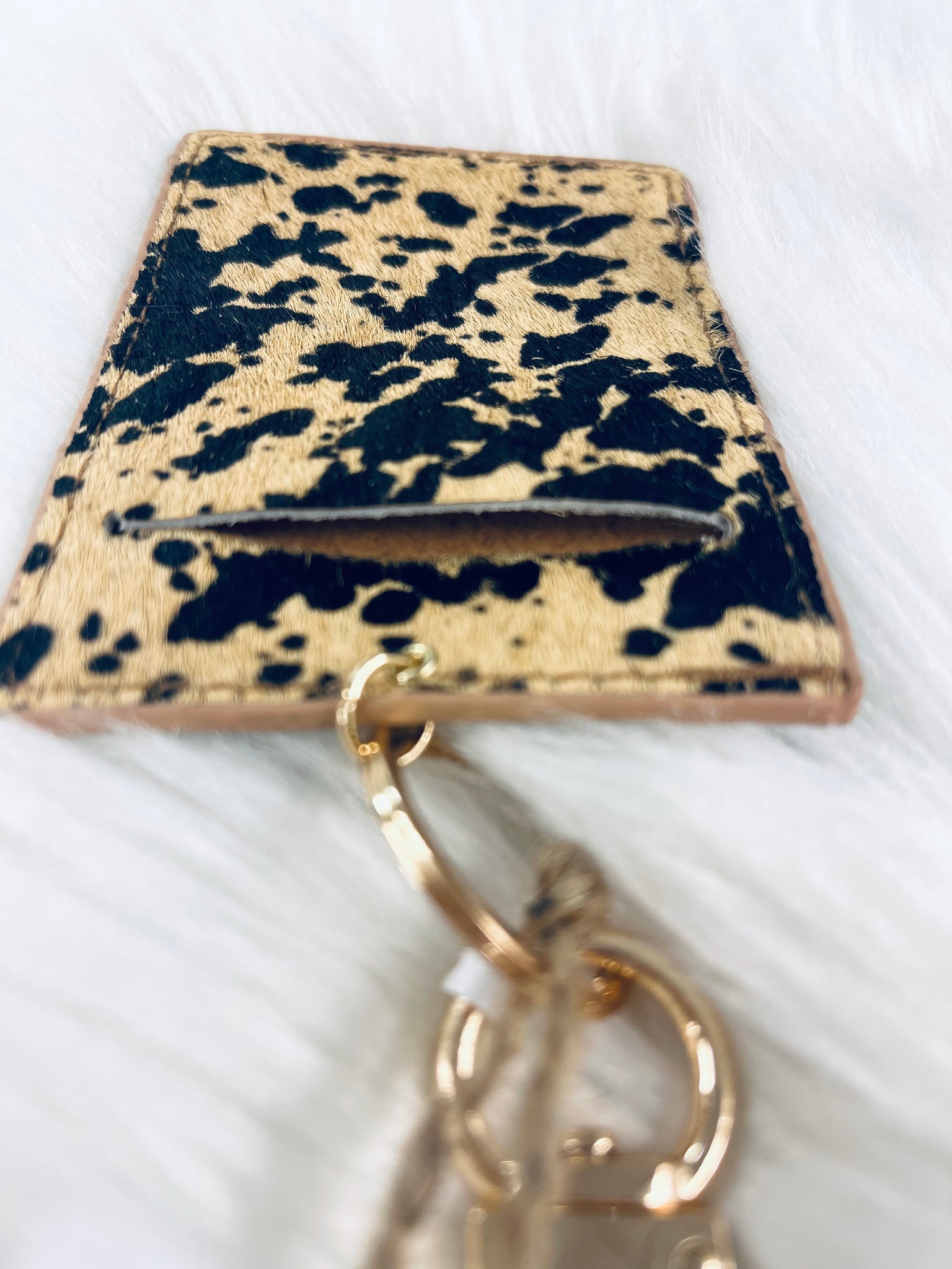 "In Love With Cow print" Keychain Wallet