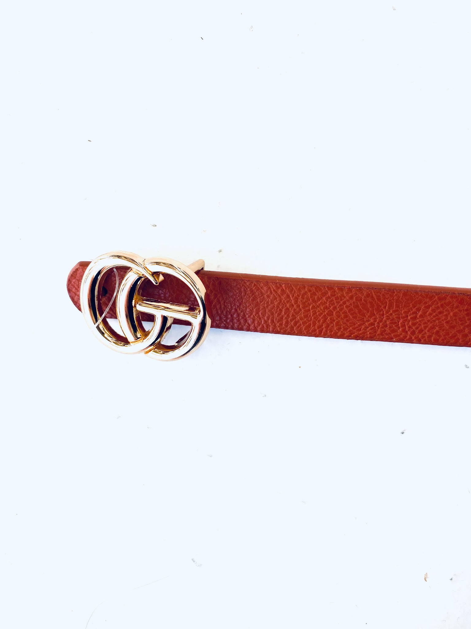 Skinny faux GG belt