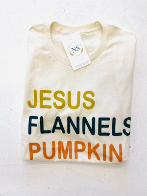 "Jesus Flannels Pumpkin Spice" Fall T-Shirt