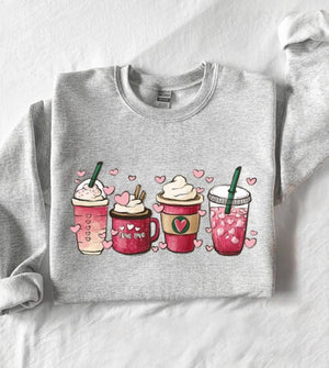 "I Love You A Latte" graphic sweatshirt