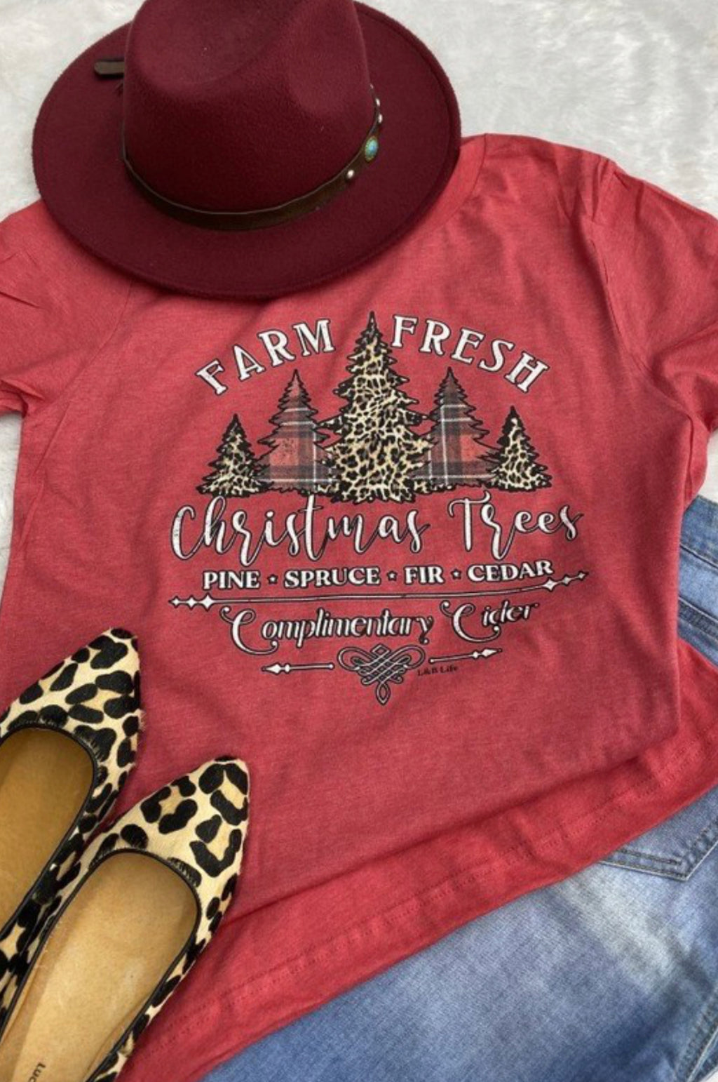 “Farm Fresh Christmas Trees” graphic tshirts