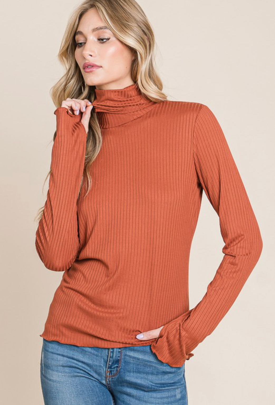 “Layering Basics” turtleneck top