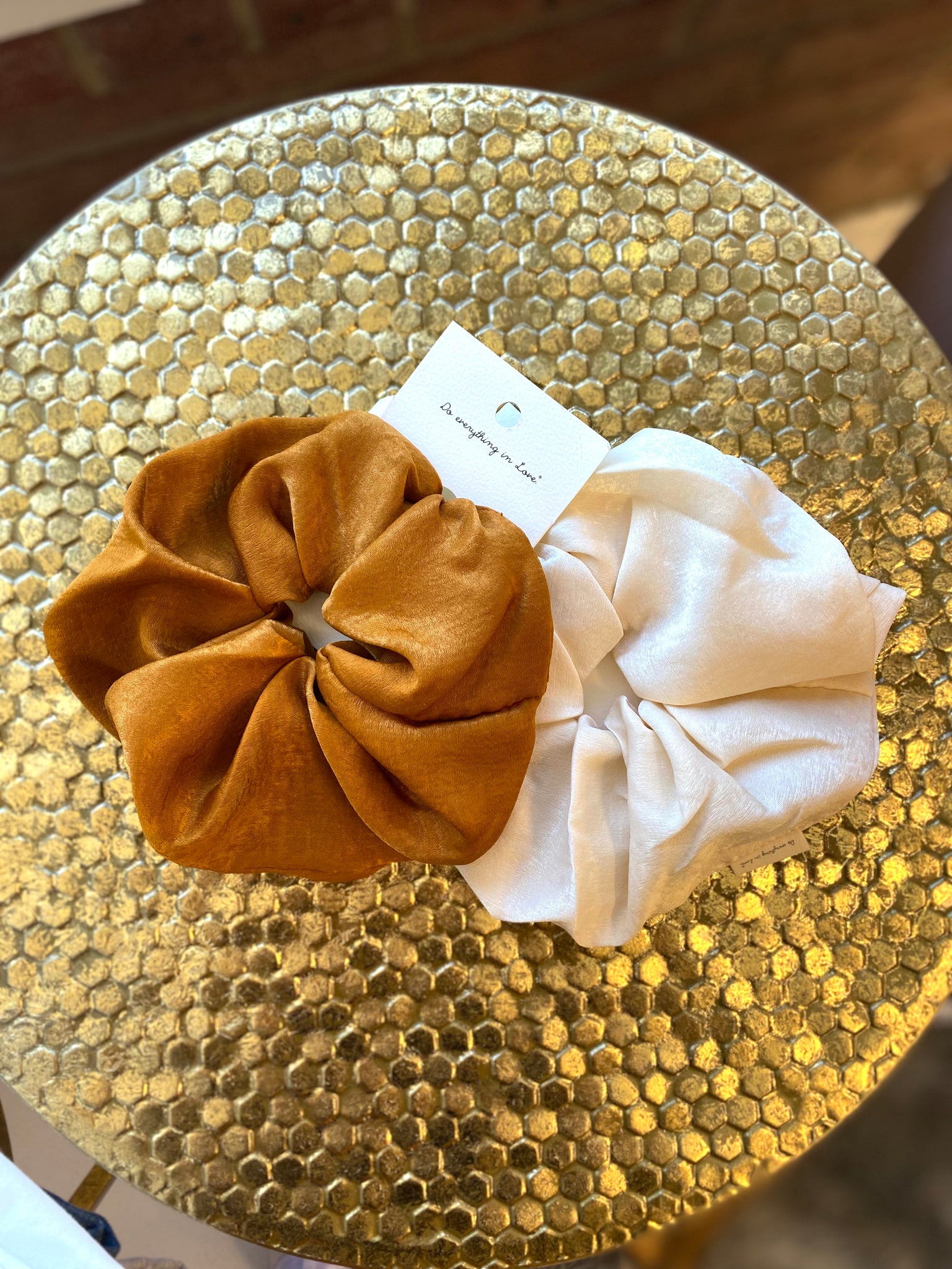 "Pumpkin spice" silk scrunchie collection