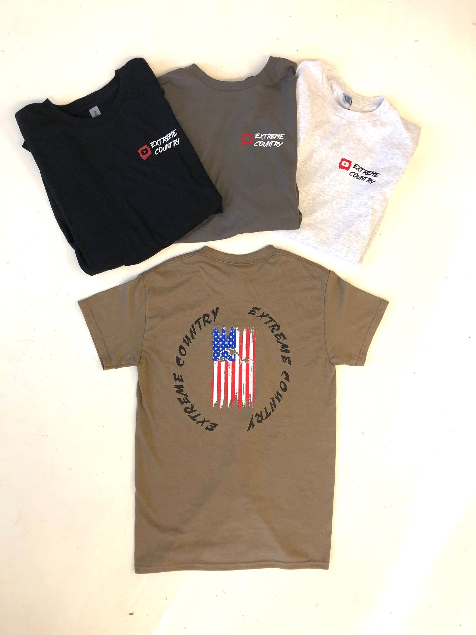 "Extreme Country USA flag" short sleeve tshirt