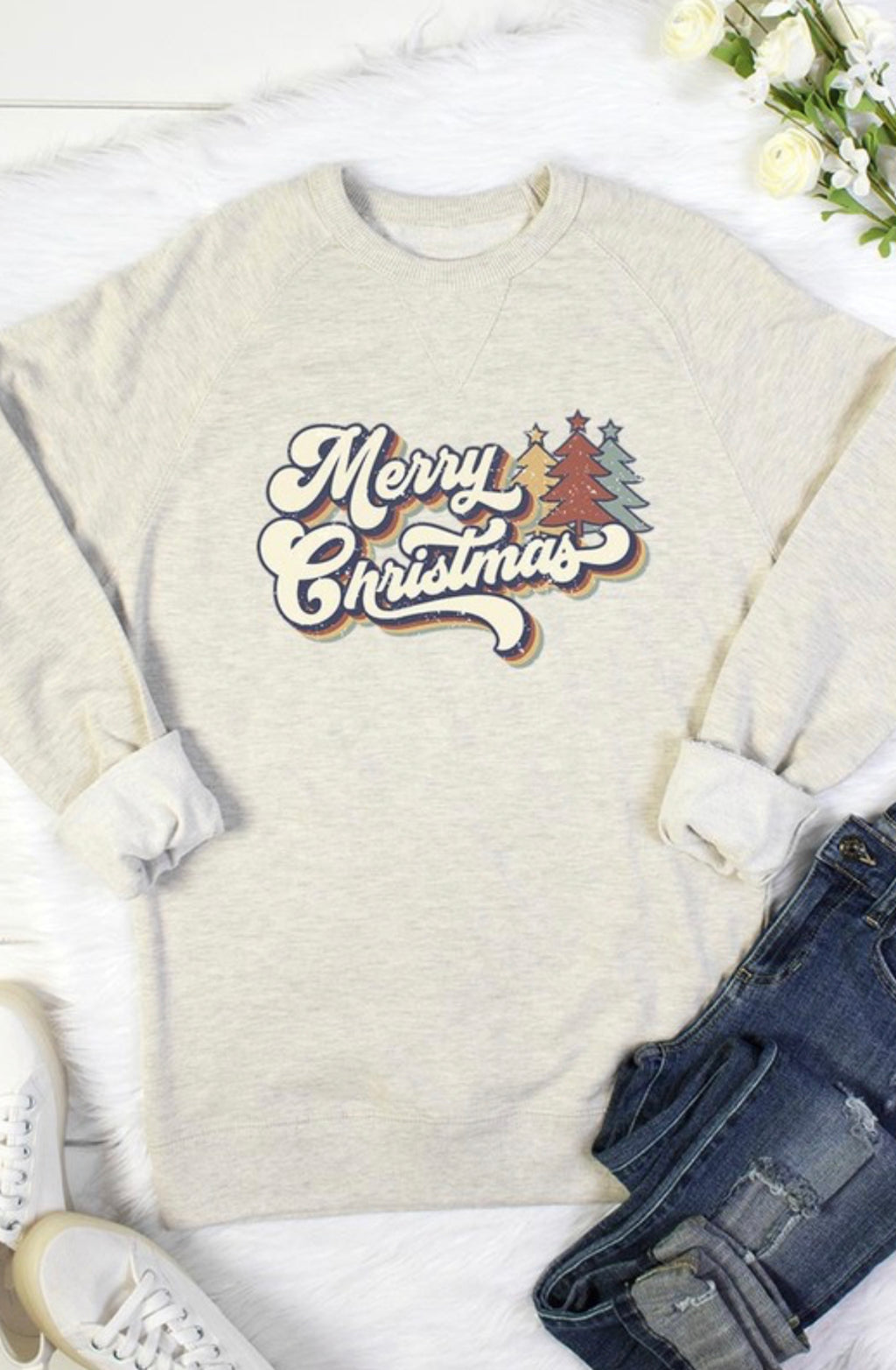 "Merry Christmas" plus size sweatshirt