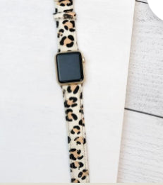 White Leopard Textured Watch band