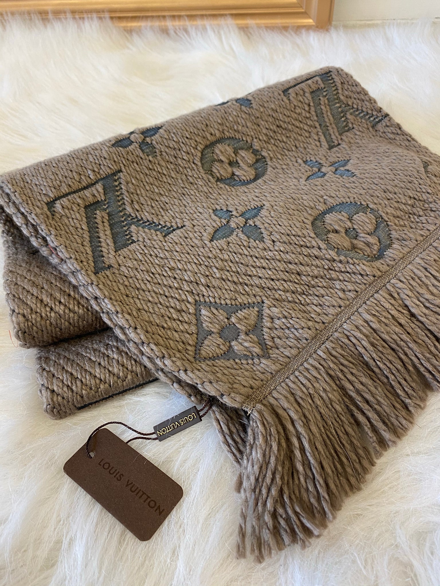 LV brown scarf