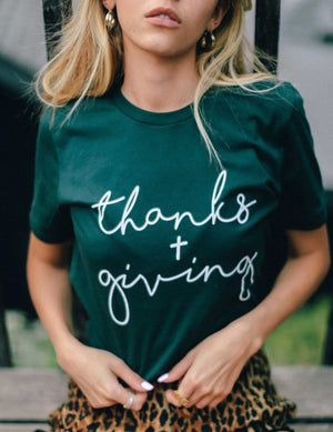 “Thanks + Giving” t-shirt