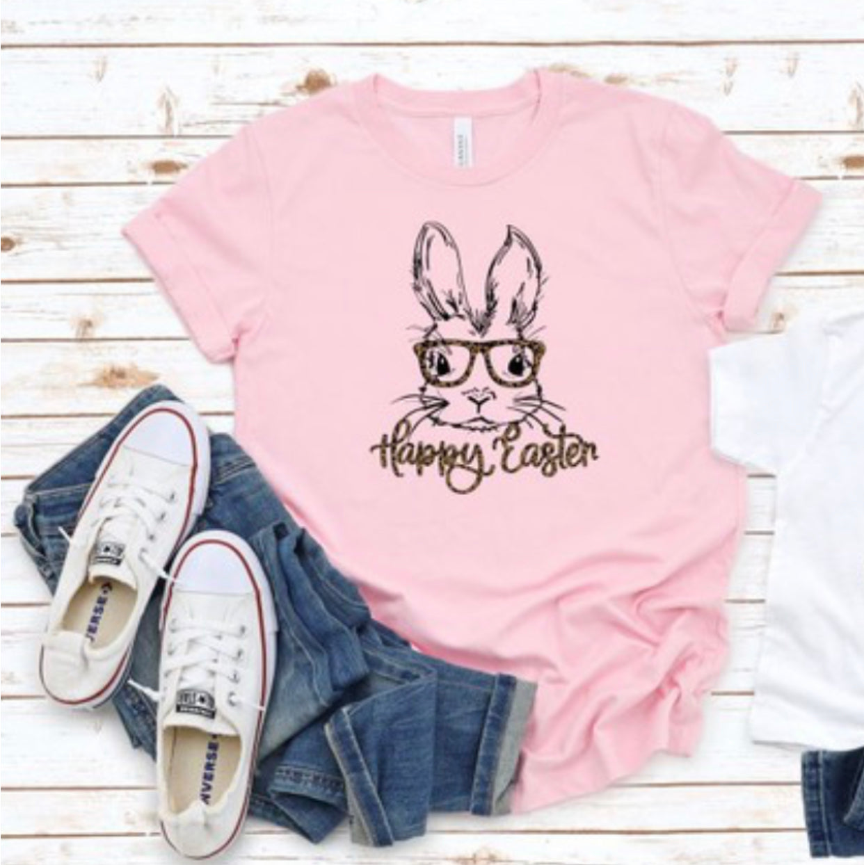 "I Spy A Bunny" kids Easter graphic tshirt