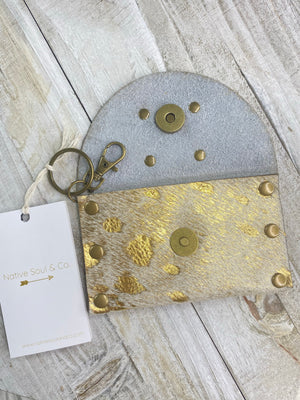 Coleen Acid Washed credit card holder & keychain