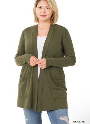 “Shades of Green” reg & plus cardigan