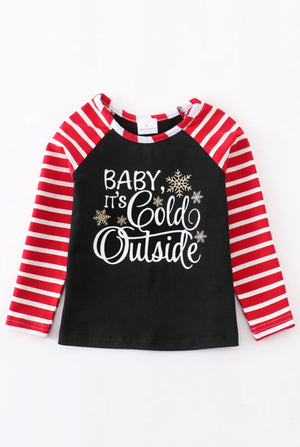 “Baby It’s Cold Outside” girl’s top