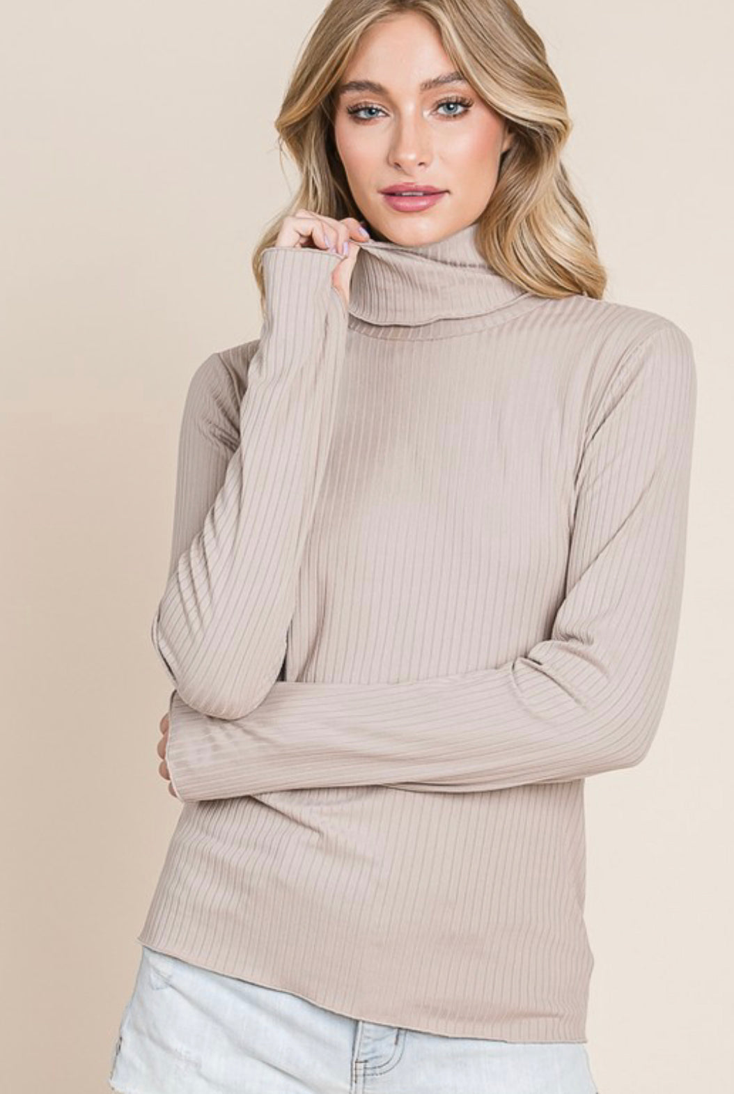 “Layering Basics” turtleneck top