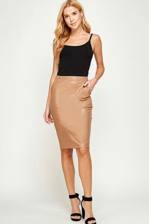 “Leather For The Holidays” skirts