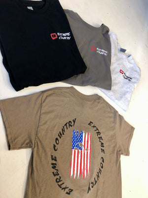 "Extreme Country USA flag" short sleeve tshirt