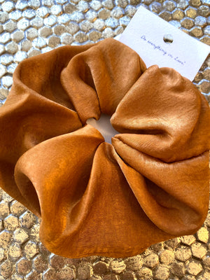 "Pumpkin spice" silk scrunchie collection