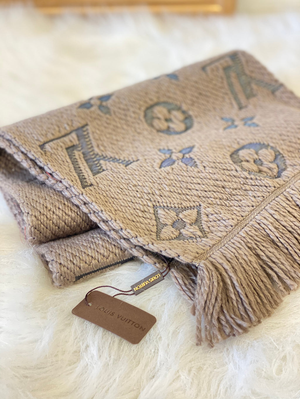 LV brown scarf