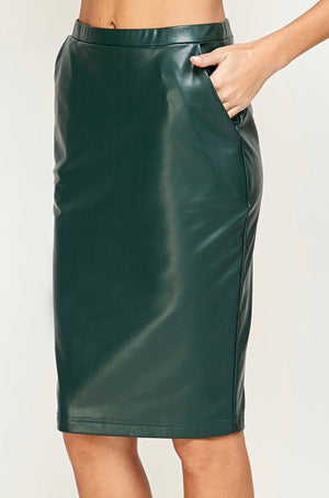 “Leather For The Holidays” skirts