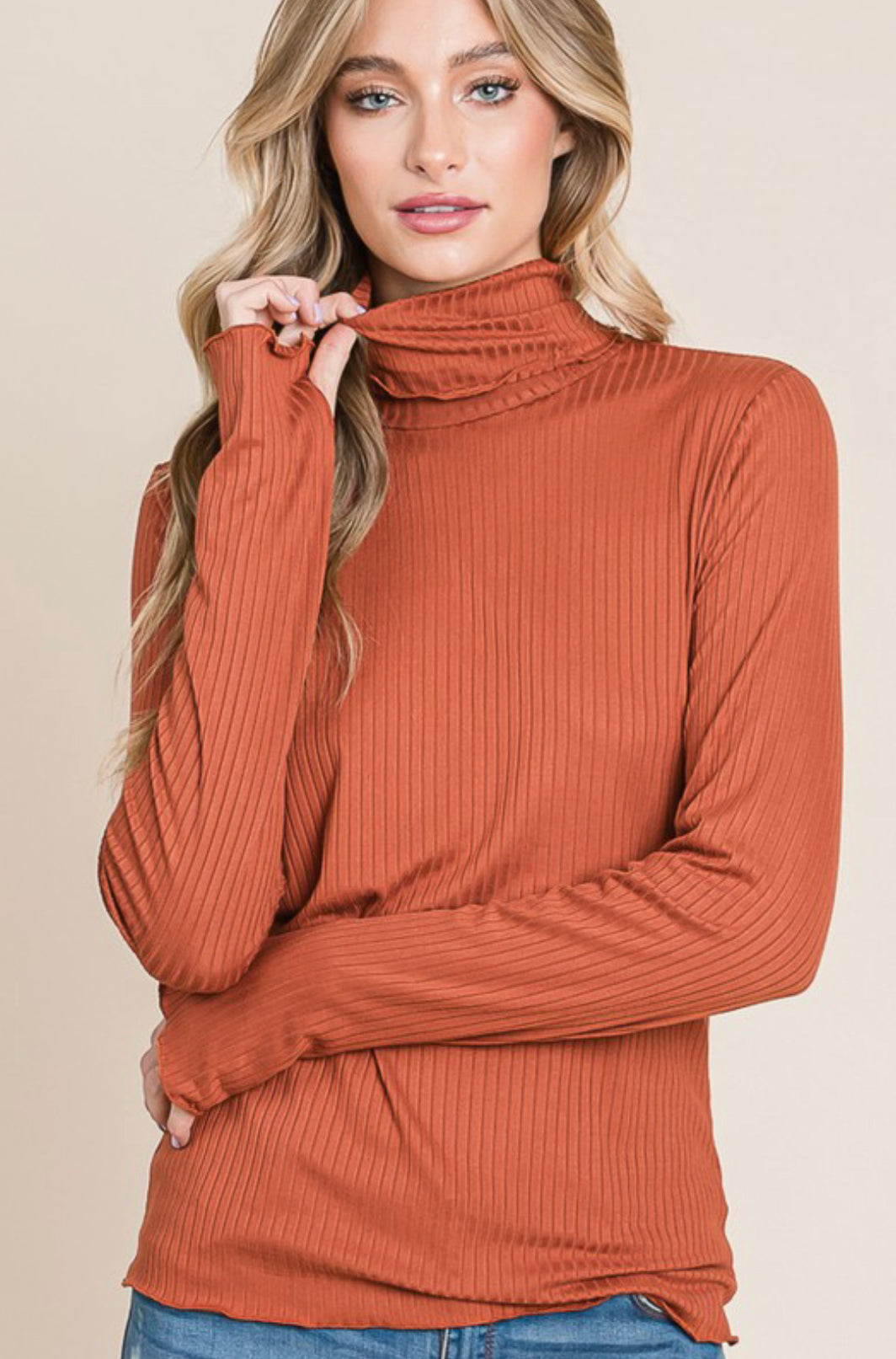 “Layering Basics” turtleneck top