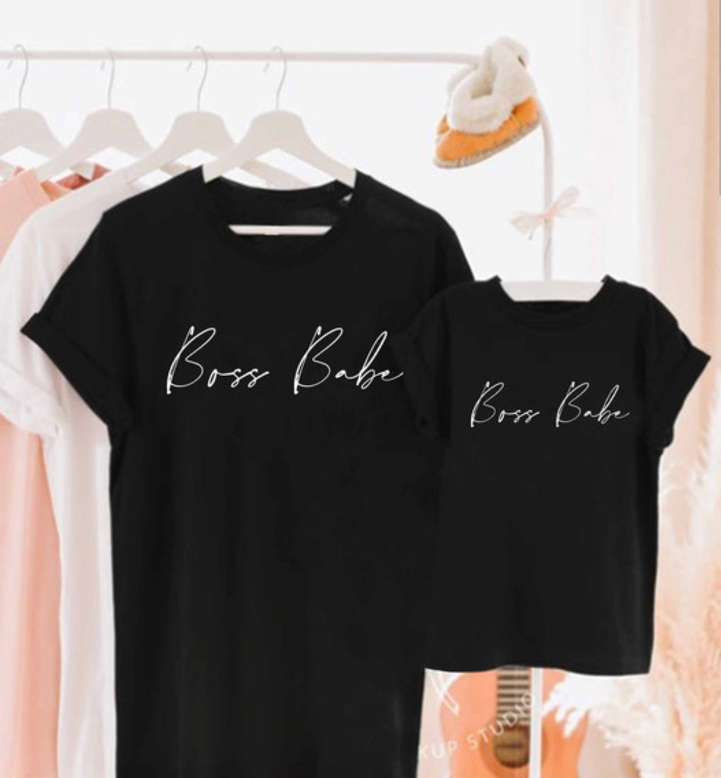 “Mini Boss Babe” girl’s t-shirt