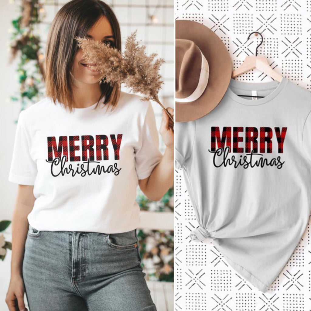 “Plaid Merry Christmas” T-shirt