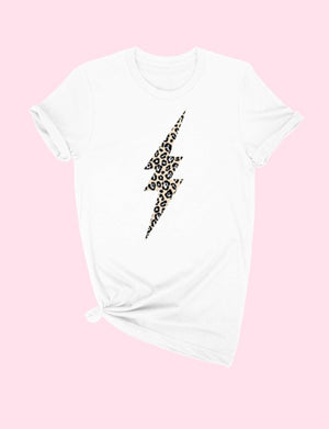 Leopard Lightning -White