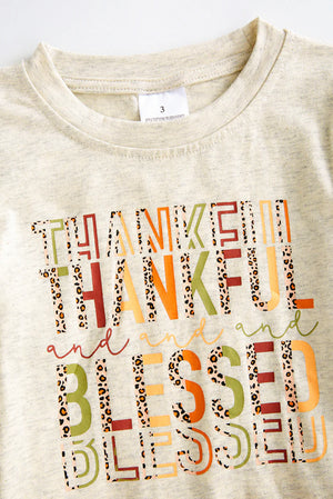 “Thankful Blessed” girls outfit