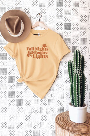 "Fall Nights & Bonfire Lights" T-Shirt