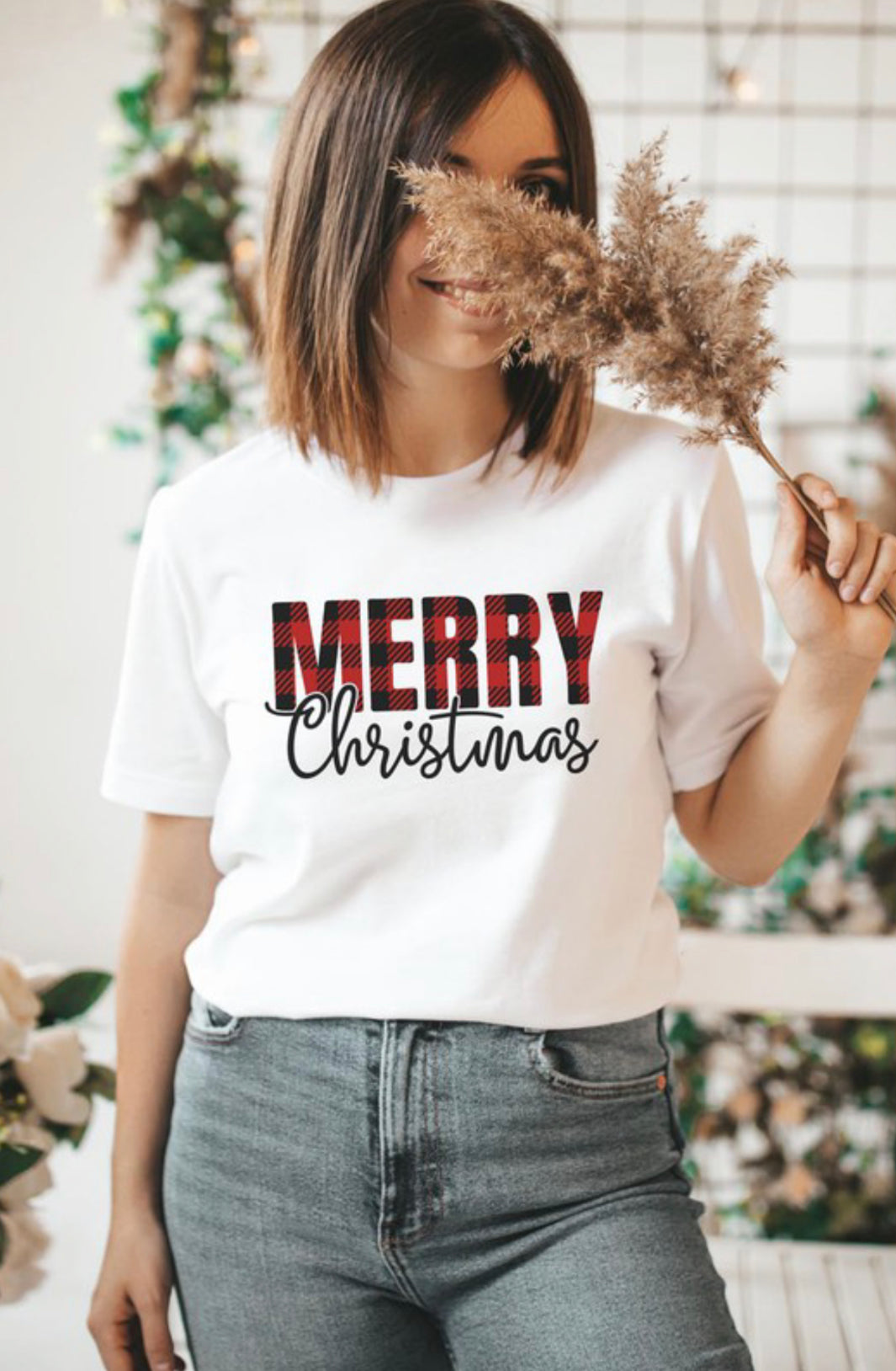 “Plaid Merry Christmas” T-shirt