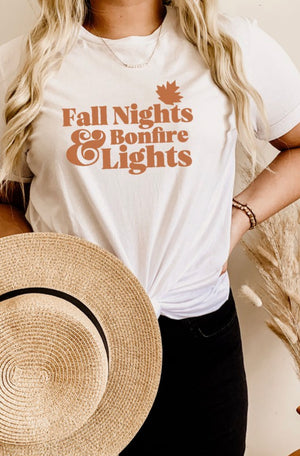 "Fall Nights & Bonfire Lights" T-Shirt